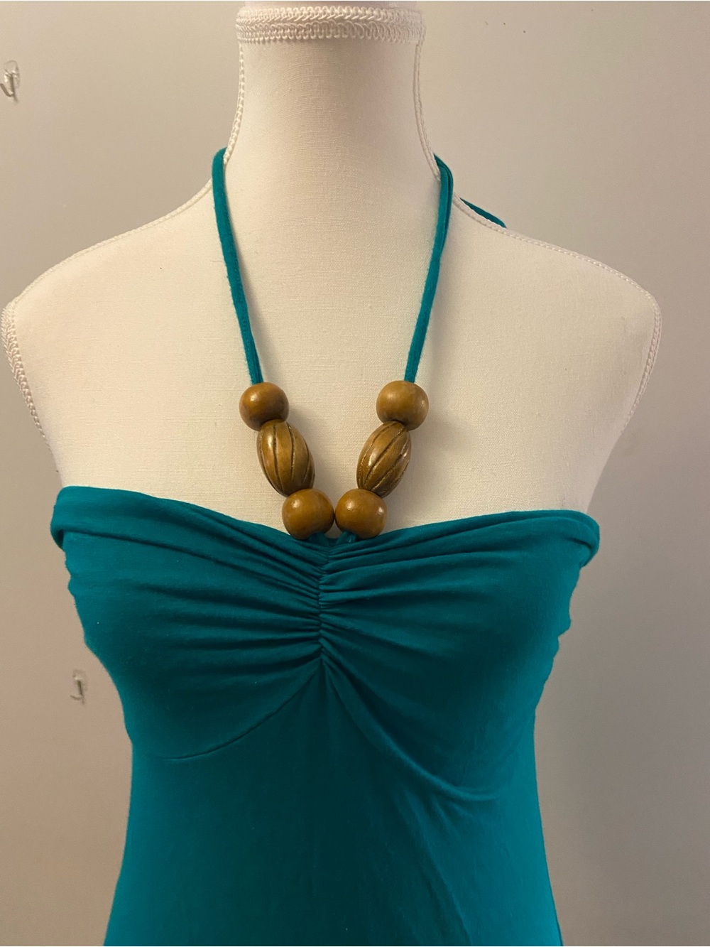 Moda International Teal Strapless Camisole with Beaded Neckline